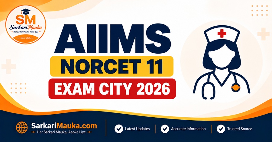 AIIMS NORCET 11 Exam City 2026