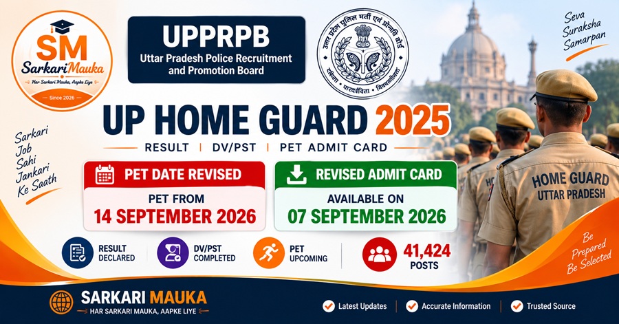 UP Home Guard Result, PET/PST Admit Card 2026